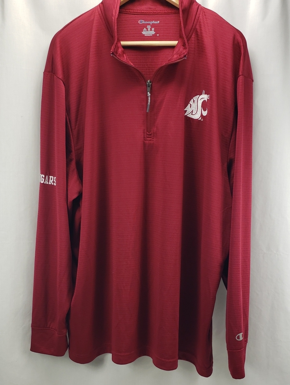 Champion Washington State WSU Cougars 1/4 Zip Pullover Men's Size 2XL